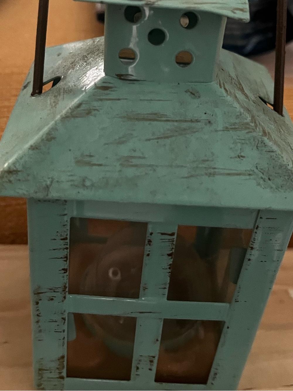 Kate Aspen distressed metal vintage decorative mini lantern